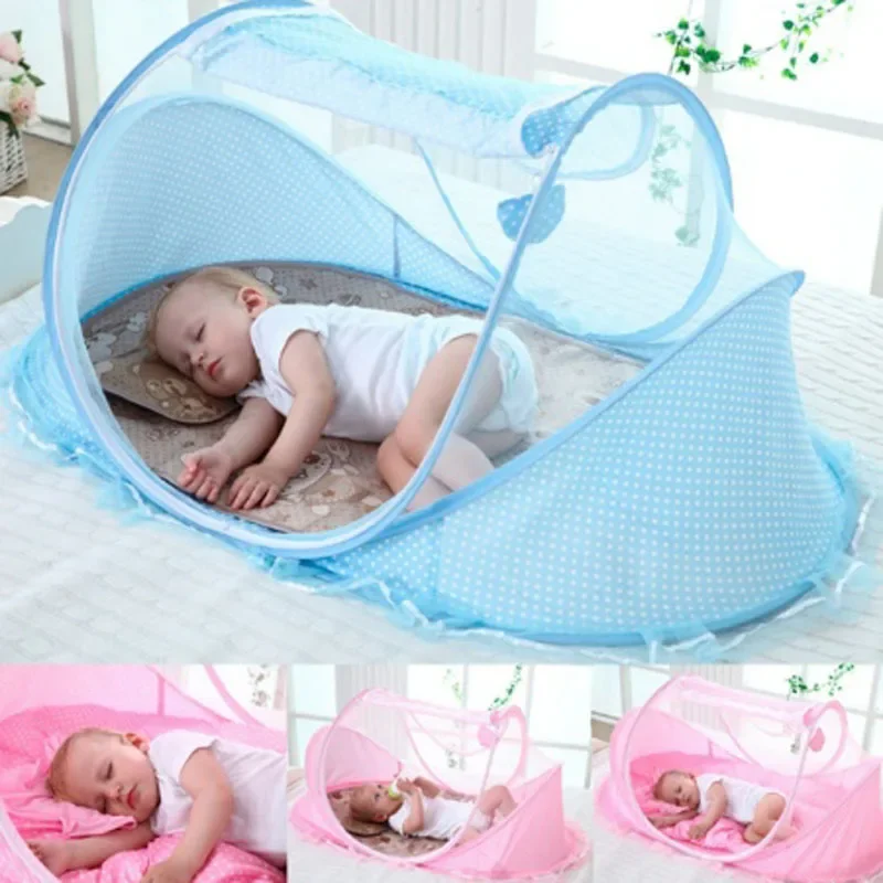 Kids Outdoor Daybed - 0-3Years แบบพกพาเด็กตาข่าย Polyes ทารกแรกเกิด Sleep Bed