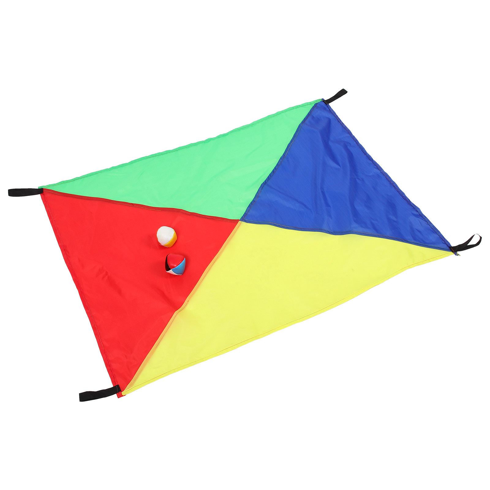 Kids Outdoor Equipment - ชุดร่มสีรุ้งสำหรับเด็ก อุปกรณ์ออกกำลังกายเสริมพัฒนาการทางประสาทสัมผัส ของเล่นกลางแจ้ง 1 ผืนผ้า 2