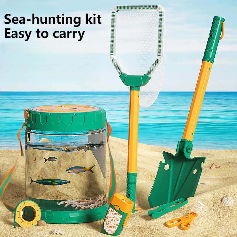Kids Outdoor Exercise Equipment - เซ็ตจับทะเลของเล่นเด็กเล่นชายหาดชุดผจญภัยกลางแจ้งอุปกรณ์คลิปหนีบหอยนางรมสำหรับของเล่นเด็กผู้ปกครองริมทะเล