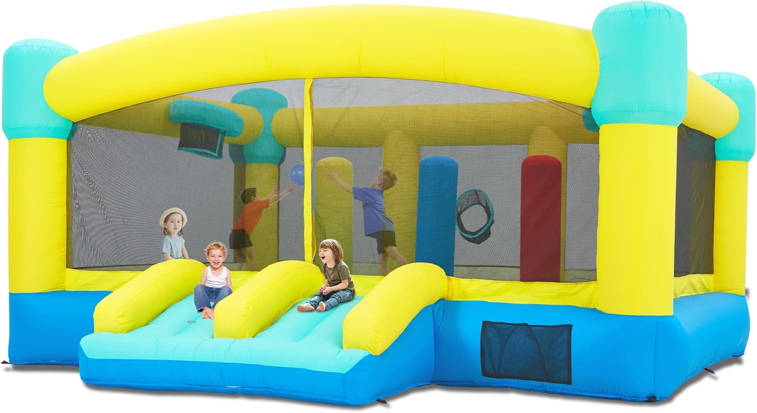 Kids Outdoor Bounce House - บ้านลมขนาดใหญ่, ปราสาทลมเป่าลมขนาด 15 x 14.8 ฟุต
