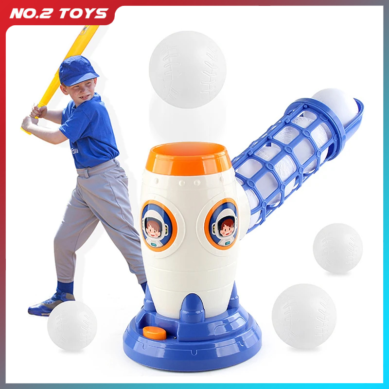 Kids Indoor Outdoor Games - เครื่องยิงเบสบอลอัตโนมัติชุดของเล่นเด็กเบสบอลของเล่นกีฬาเกมเด็กกลางแจ้งในร่มของเล่นเด็กของขวัญวันเกิด