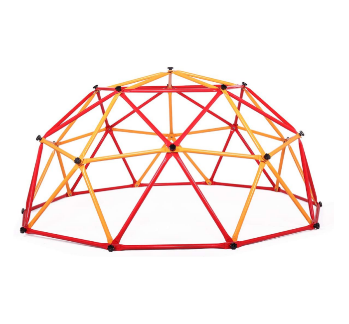Kids Outdoor Jungle Gym Dome - โดมปีนป่ายรูปทรงเรขาคณิตสำหรับเด็กเล่นกลางแจ้ง อุปกรณ์เล่นปีนป่ายสำหรับเด็กอายุ 4-10 ปี โดมปีนป่ายสร้างความสนุกไม่รู้จบ