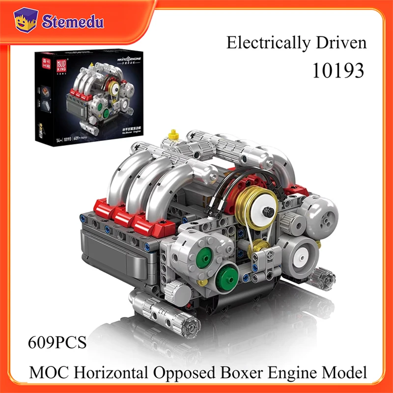 Lego Set Technic - Mold King 10193 609PCSการวิเคราะห์Motorized Boxerเครื่องยนต์รุ่นBuilding Blocks