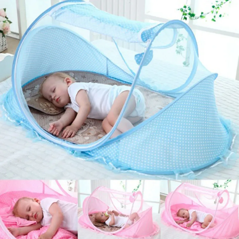 Kids Outdoor Daybed - 0-3Years แบบพกพาเด็กตาข่าย Polyes ทารกแรกเกิด Sleep Bed