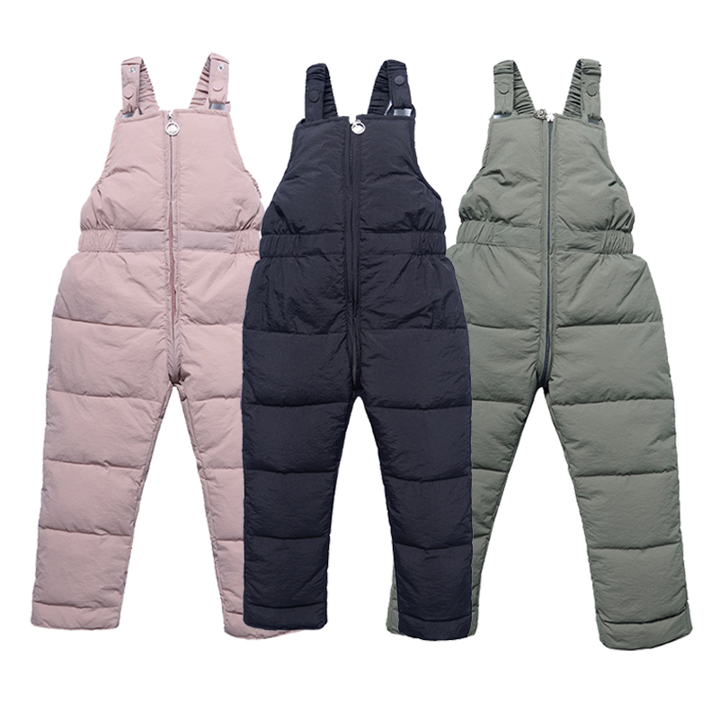 Kids Outdoor Jumpsuit - ชุดเอี๊ยมกันหนาวสำหรับเด็ก, ชุดเอี๊ยมกันหนาวอบอุ่นสำหรับเด็กผู้หญิงเด็กผู้ชายกางเกงหนาจั๊มสูทเด็กผู้หญิงทารกสำหรับเด็ก1-5ปีเล่นสกี