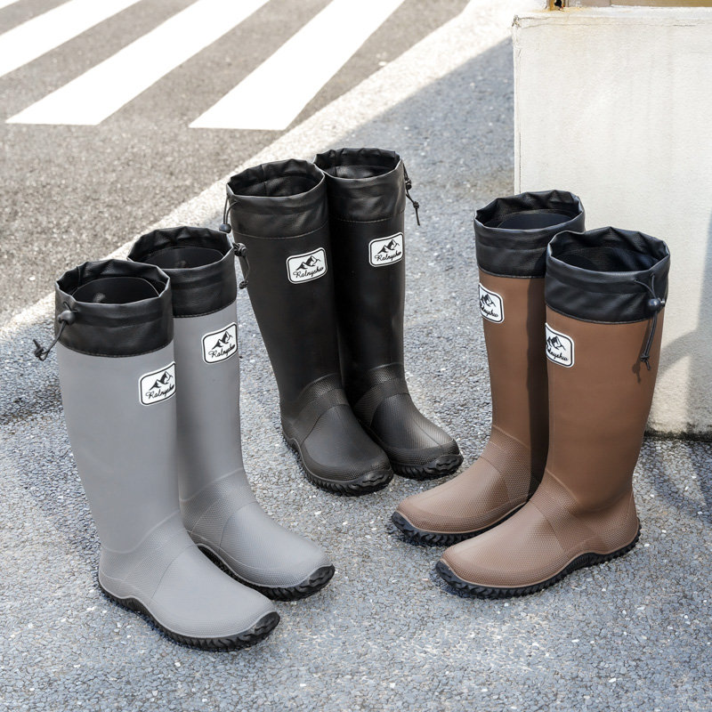 Kids Outdoor Boots - รองเท้าบูทกันฝนสำหรับผู้หญิง 1 คู่ นุ่ม พับได้ หุ้มข้อสูง