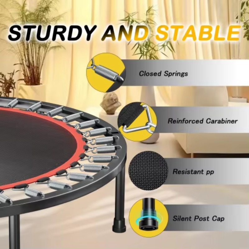แทรมโพลีนพับได้พร้อมที่จับ สปร - Mini Trampoline Spring บทวิจารณ์และราคา