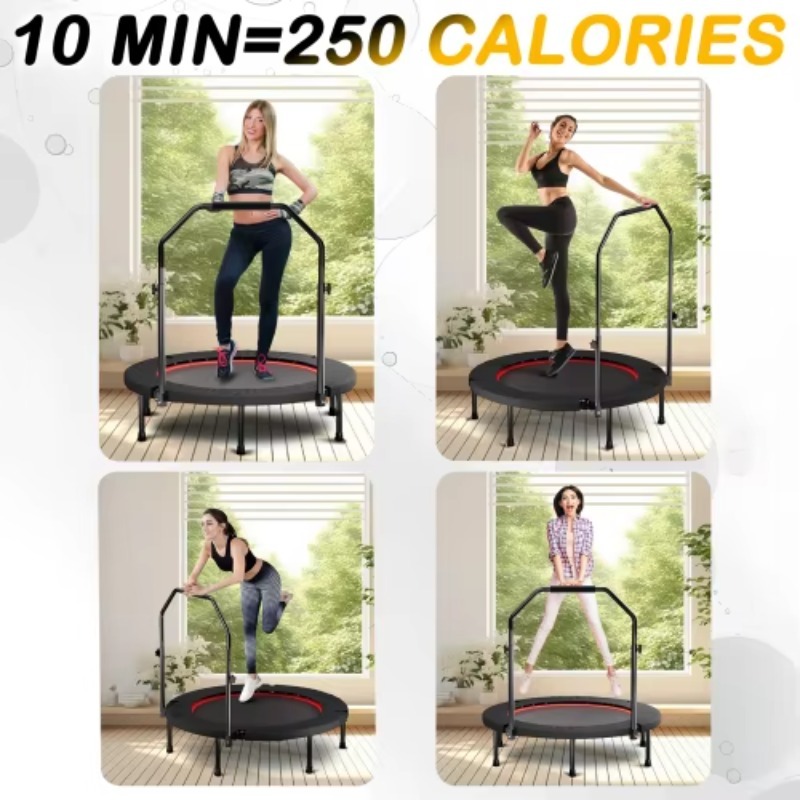 แทรมโพลีนพับได้พร้อมที่จับ สปร - Mini Trampoline Spring บทวิจารณ์และราคา