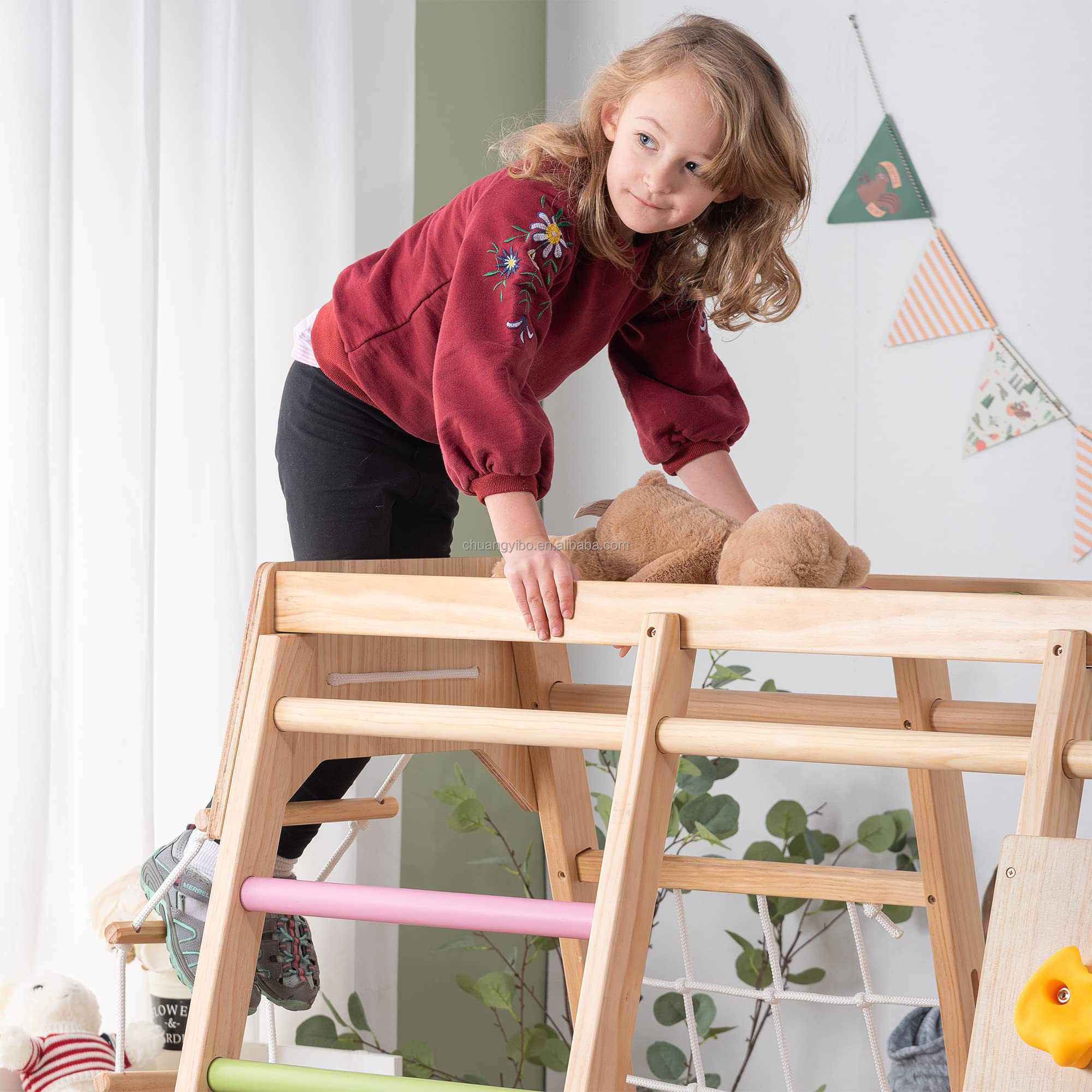 ผลิตภัณฑ์สวนสนุกผนังปีนเขา ชุด - Kids Outdoor Park บทวิจารณ์และราคา