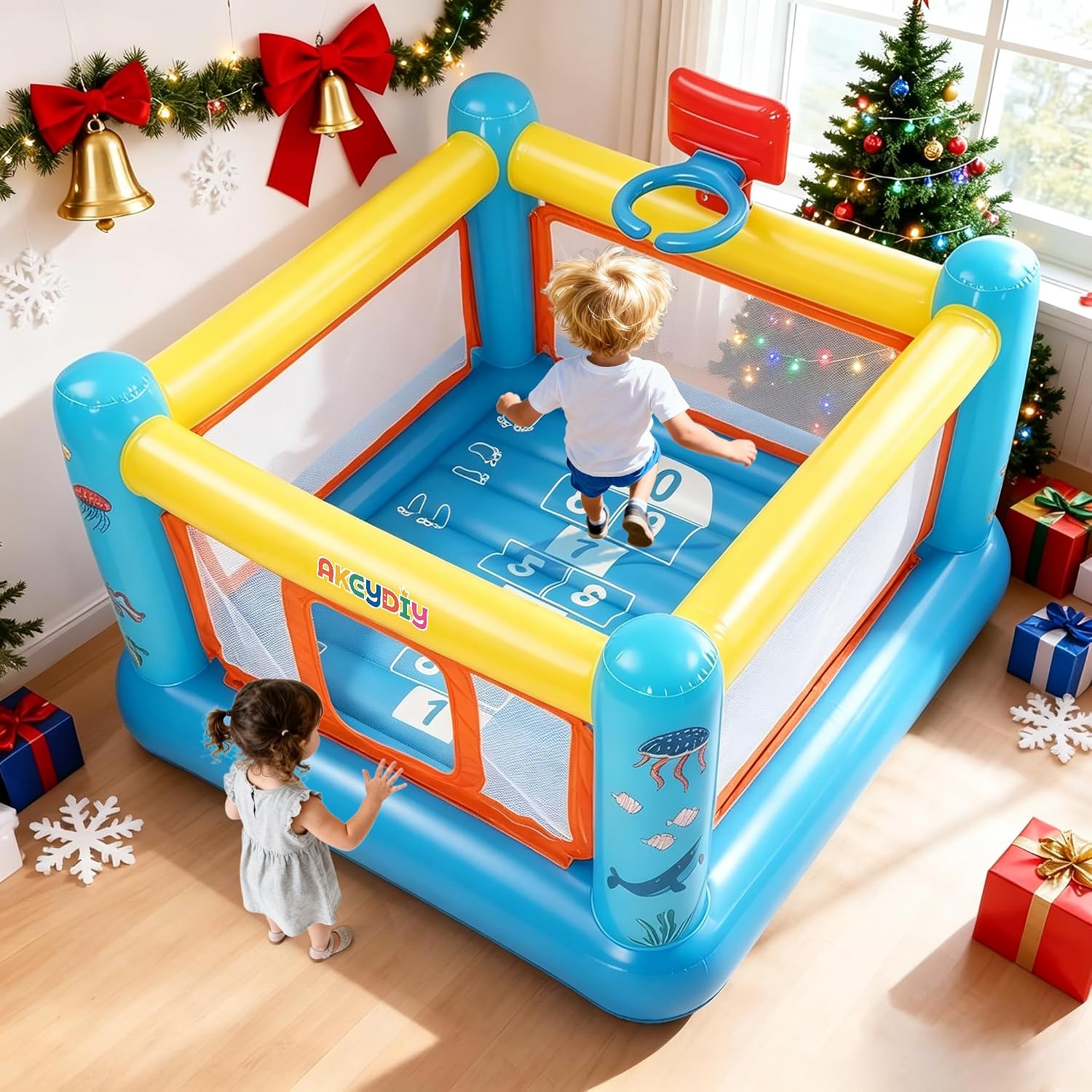 บ้านลมเป่าลม PVC สำหรับเด็กอาย - Kids Outdoor Bounce House บทวิจารณ์และราคา