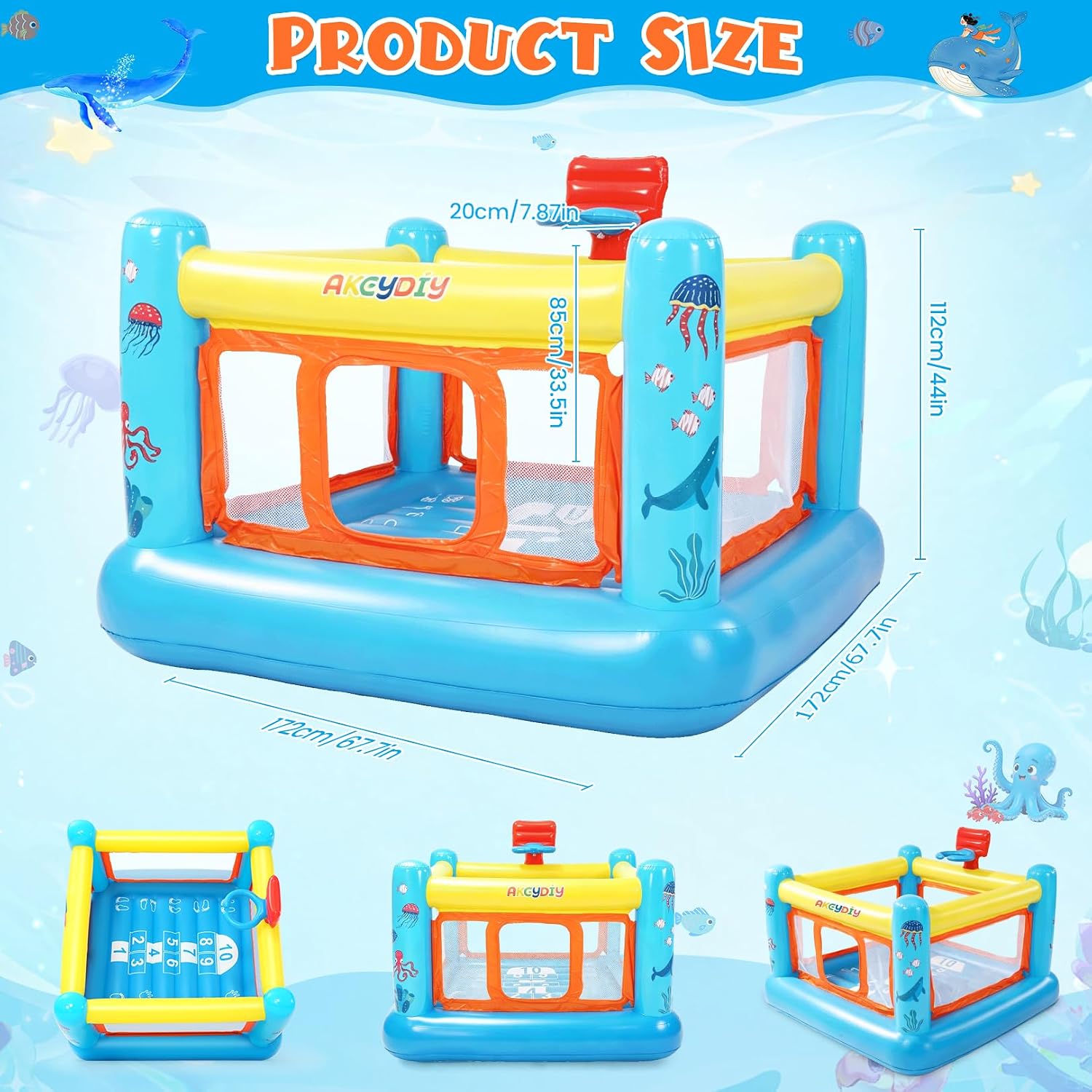 บ้านลมเป่าลม PVC สำหรับเด็กอาย - Kids Outdoor Bounce House บทวิจารณ์และราคา