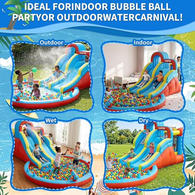 สวนน้ำเป่าลม 8-in-1 สำหรับทุกฤ - Kids Outdoor Park บทวิจารณ์และราคา