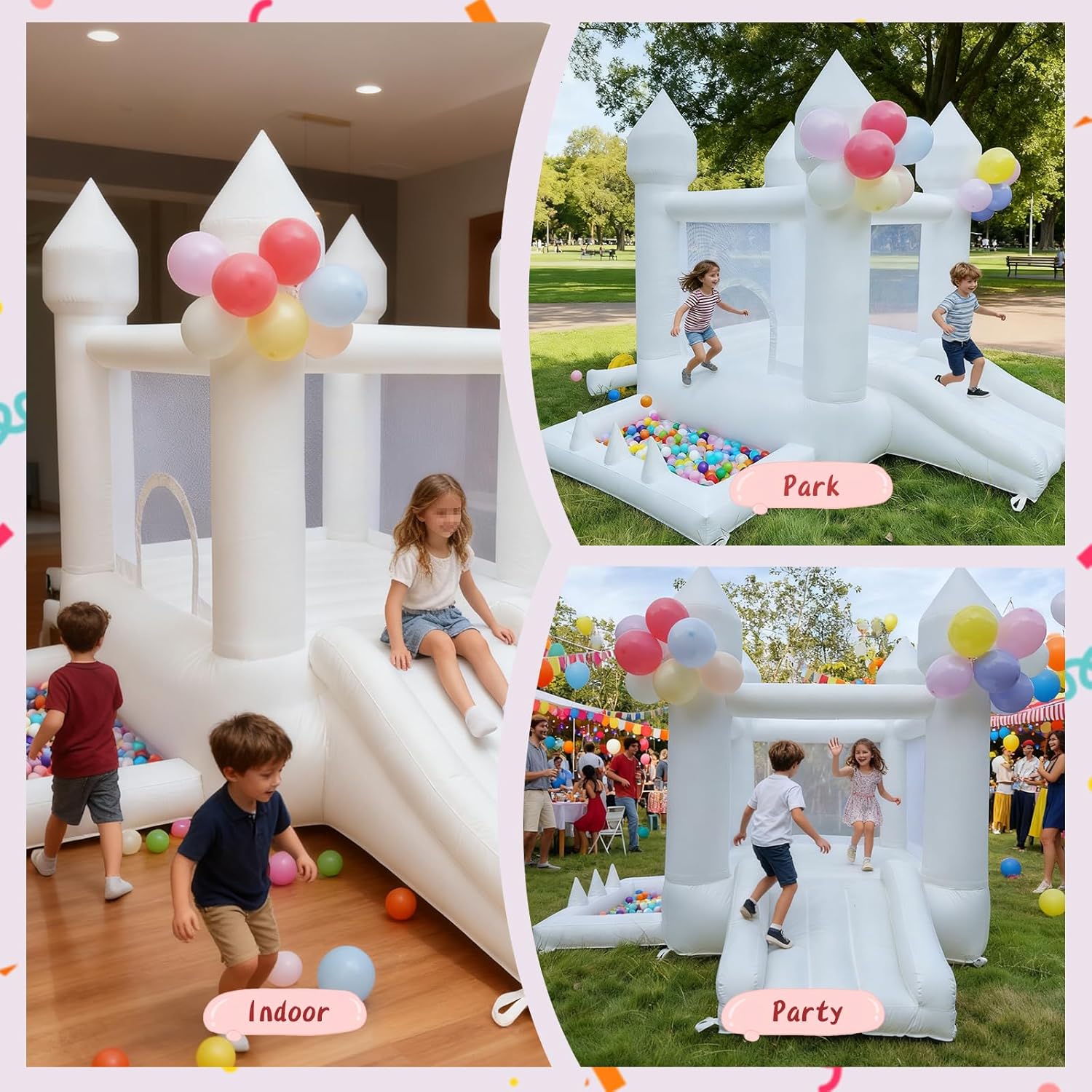 บ้านลมสีขาว, บ้านลมสำหรับใช้ใน - Kids Outdoor Bounce House บทวิจารณ์และราคา