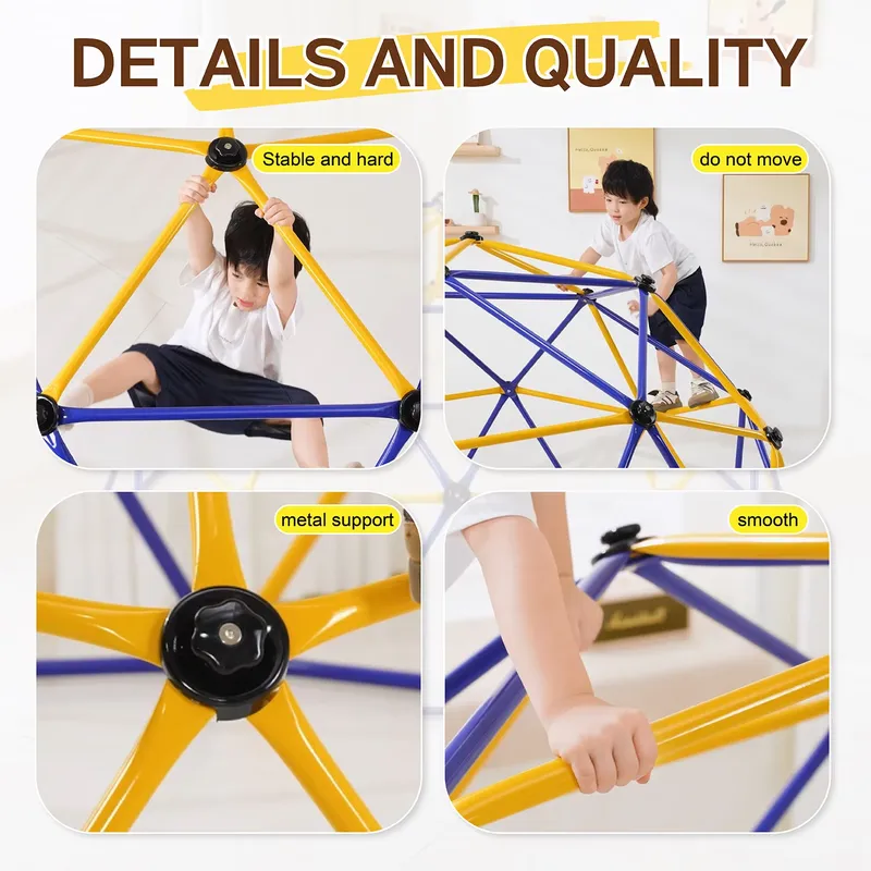 ชุดปีนป่ายทรงโดมเรขาคณิตขนาด 1 - Kids Outdoor Jungle Gym Dome บทวิจารณ์และราคา