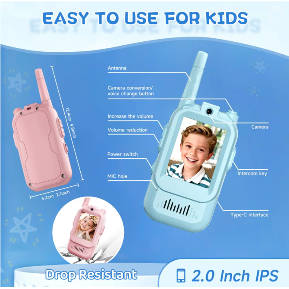 2PCS เครื่องส่งรับวิทยุวิดีโอข - Kids Outdoor Videos บทวิจารณ์และราคา
