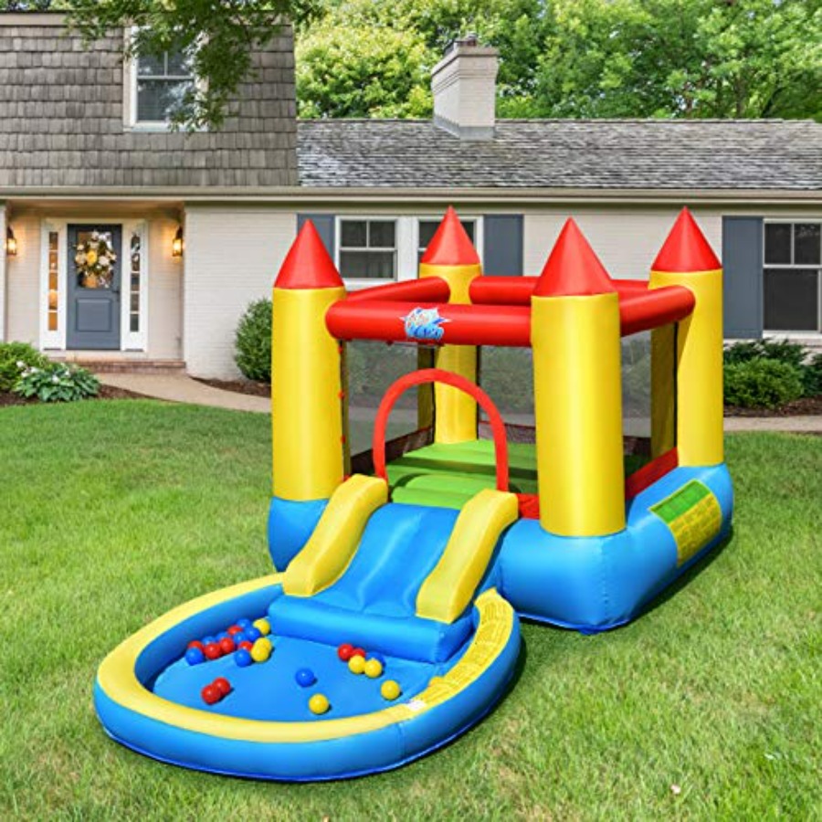 บ้านลมเป่าลมสำหรับเด็กอายุ 3-5 - Kids Outdoor Bounce House บทวิจารณ์และราคา