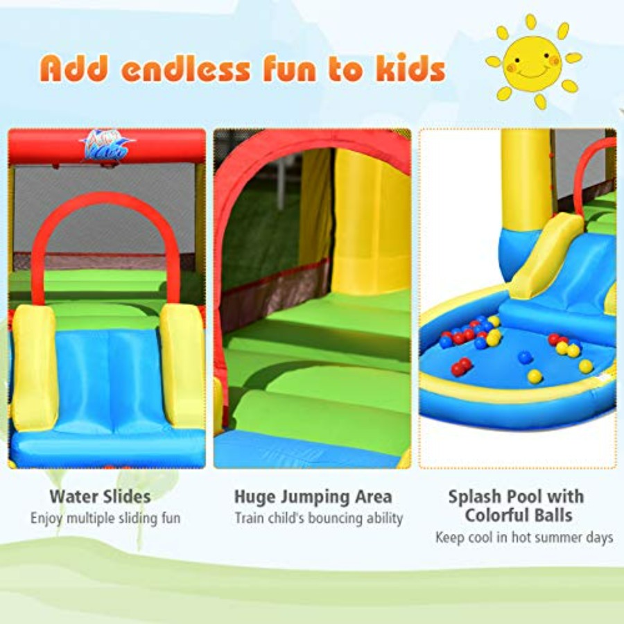 บ้านลมเป่าลมสำหรับเด็กอายุ 3-5 - Kids Outdoor Bounce House บทวิจารณ์และราคา