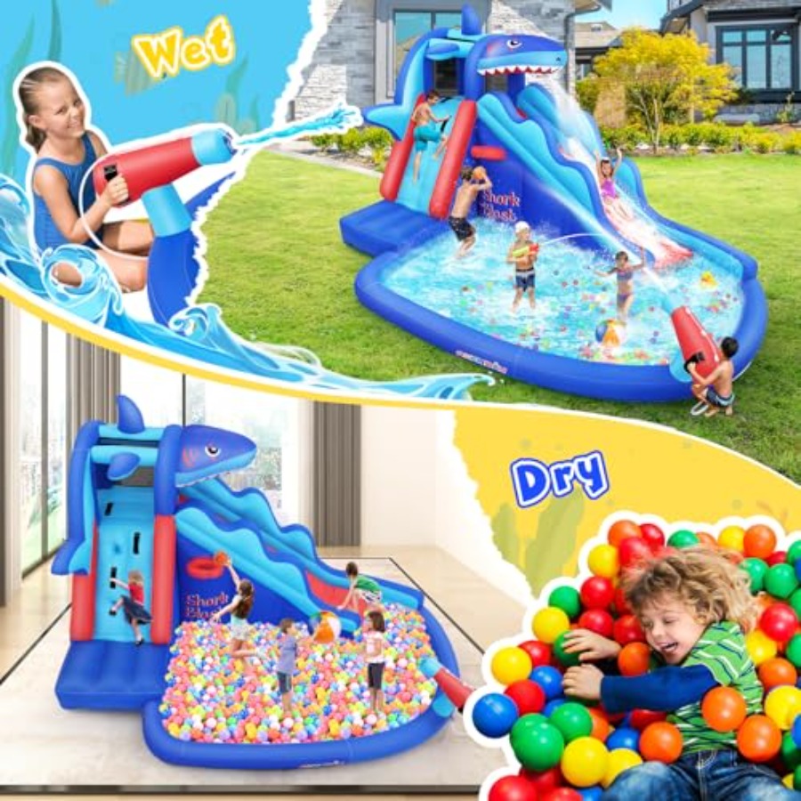 สไลเดอร์น้ำเป่าลมสำหรับเด็กอาย - Kids Outdoor Bounce House บทวิจารณ์และราคา