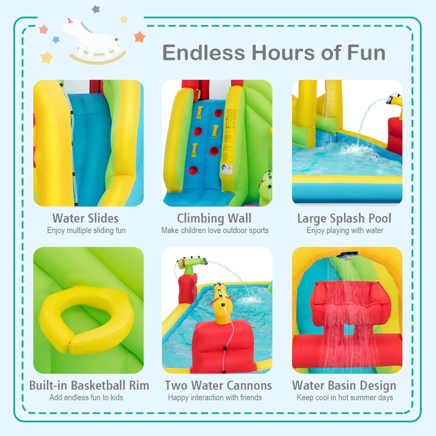 เมกะสวนน้ำเป่าลมสำหรับเด็ก - ส - Kids Outdoor Park บทวิจารณ์และราคา