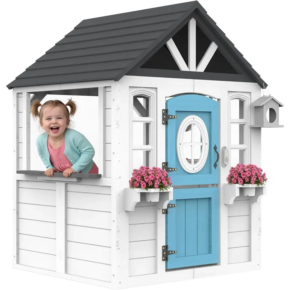 บ้านไม้เด็กเล่น YOE พร้อมอ่างล - Kids Outdoor House With Kitchen บทวิจารณ์และราคา