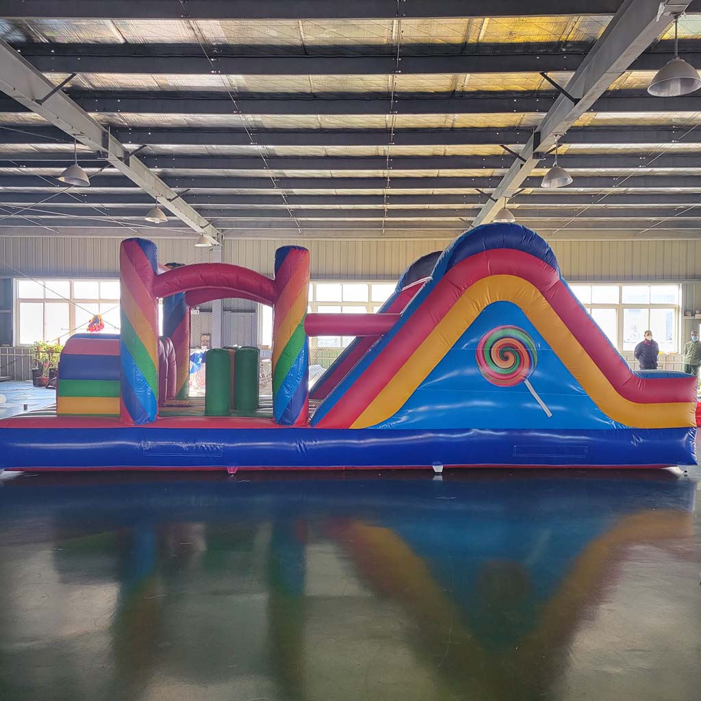 บ้านลมเป่าลมขนาดใหญ่พร้อมเครื่ - Kids Outdoor House With Slide บทวิจารณ์และราคา
