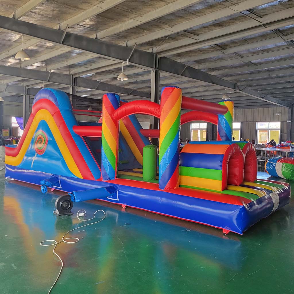 บ้านลมเป่าลมขนาดใหญ่พร้อมเครื่ - Kids Outdoor House With Slide บทวิจารณ์และราคา
