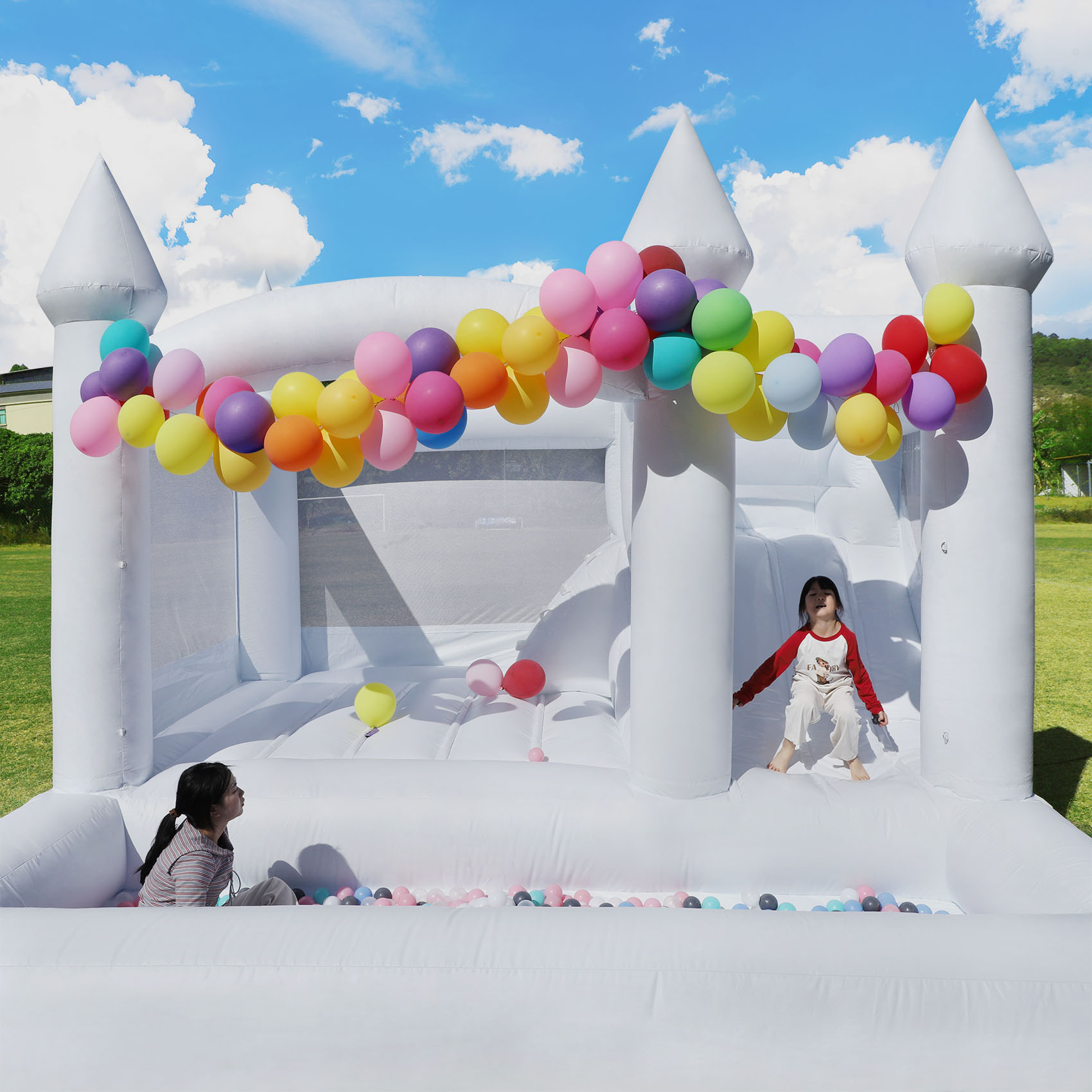 บ้านลม บ้านเด้ง ปราสาทลม บ้านล - Kids Outdoor Bounce House บทวิจารณ์และราคา