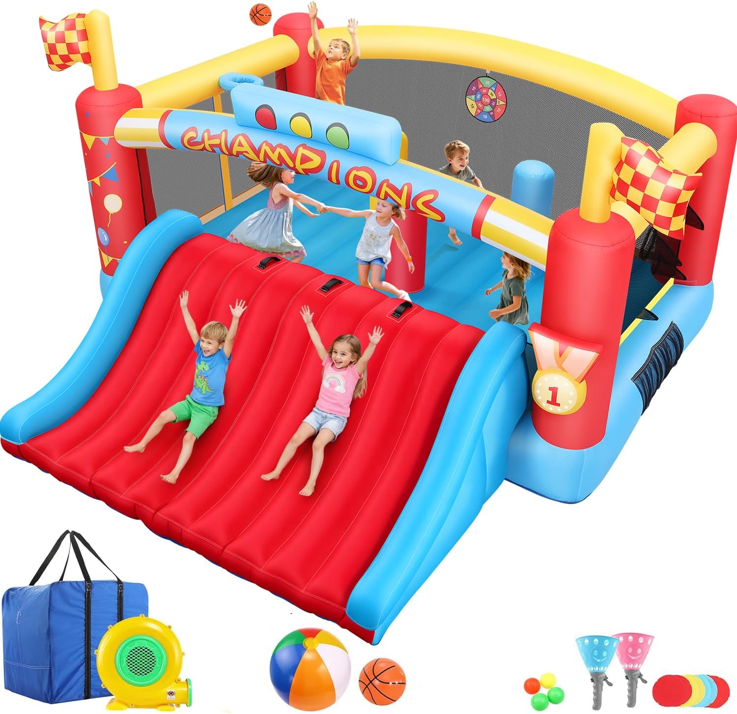 บ้านลมขนาดใหญ่สำหรับเด็กโต, บ้ - Kids Outdoor Bounce House บทวิจารณ์และราคา