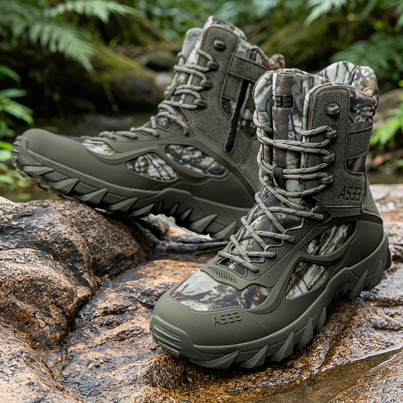 รองเท้าบูทผู้ชายแบบยุทธวิธี สำ - Kids Outdoor Boots บทวิจารณ์และราคา