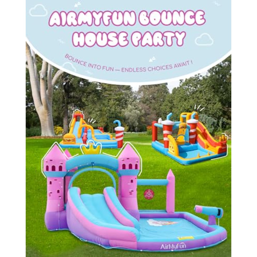 สไลเดอร์น้ำเป่าลมสำหรับเด็กอาย - Kids Outdoor Bounce House บทวิจารณ์และราคา