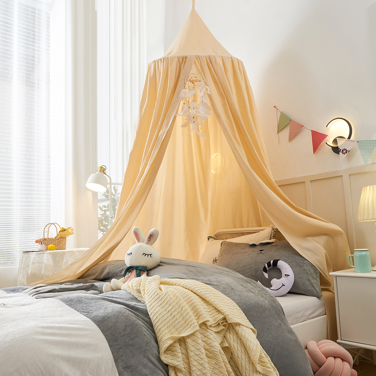 เด็กยุงสุทธิผ้าม่านเปลเด็กสาวเ - Kids Outdoor Daybed บทวิจารณ์และราคา